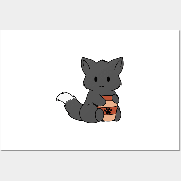 Black Fox Coffee Wall Art by BiscuitSnack